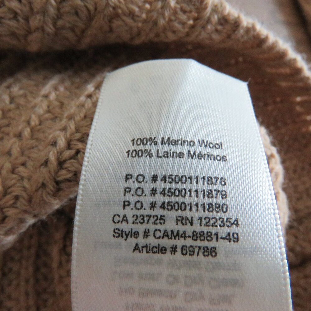 ARITZIA WILFRED Montpellier Merino Wool Chunky Knit Sweater Dress Constant Camel - Picture 15 of 15